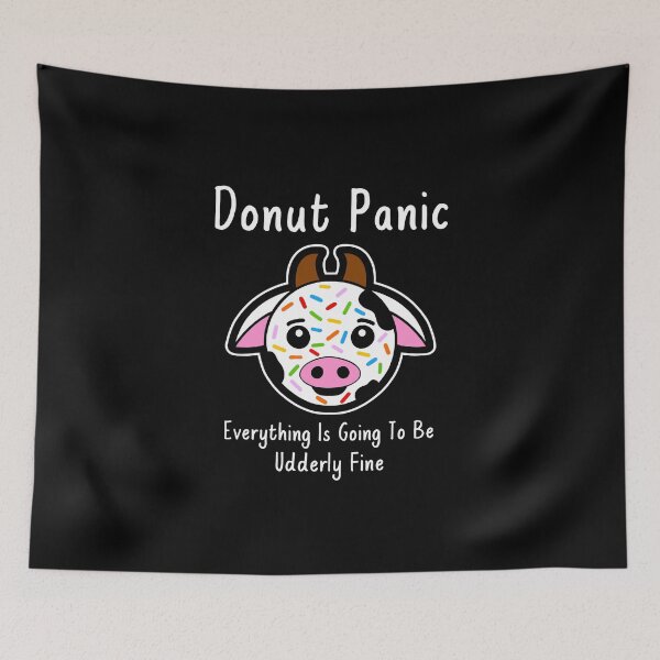 Item preview, Funny Donut And Cow Pun designed and sold by Sartoris Art.