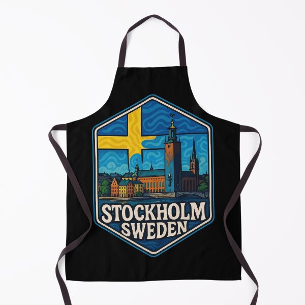 Item preview, Stockholm Sweden Flag Trippy Travel designed and sold by TomFrontierArt.