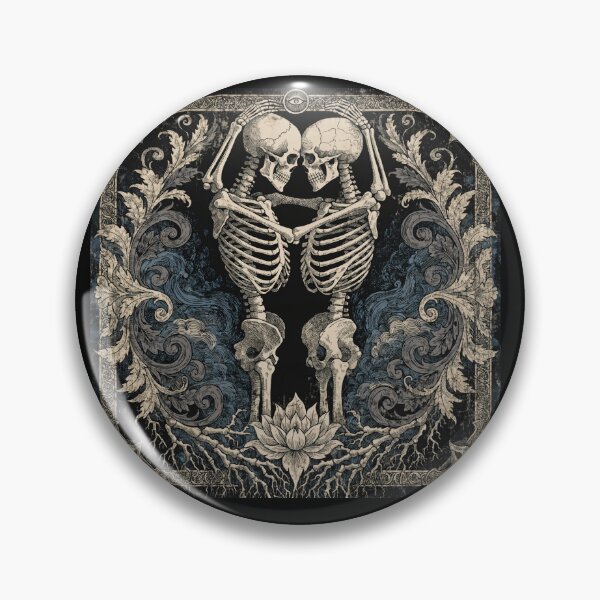 Item preview, Gothic Skeleton Lovers Dark Romance Anniversary Art for Couples designed and sold by DariaOltes.