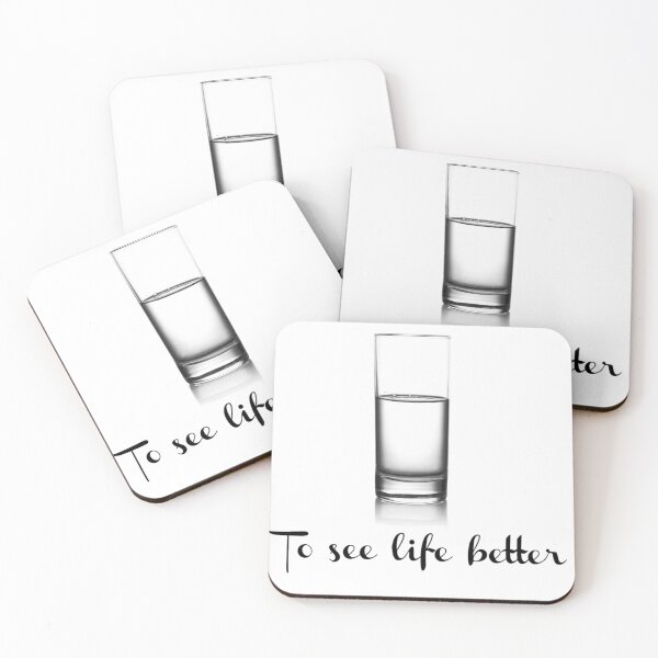 Item preview, To See Life Better Half Full Glass Optimism Quote designed and sold by Art JSMY.