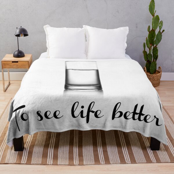 Item preview, To See Life Better Half Full Glass Optimism Quote designed and sold by Art JSMY.