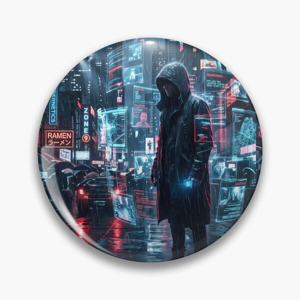 Item preview, Ninja Cyberpunk Fantasy RPG Sci Fi Art designed and sold by ART ATTACK ZONE.