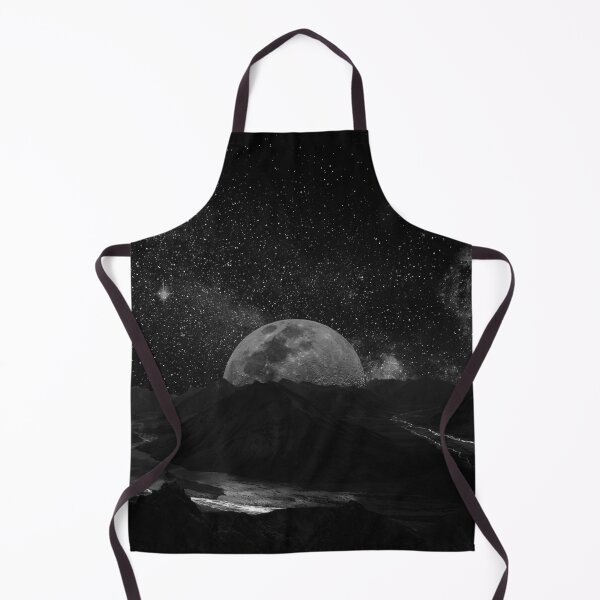 Item preview, Full moon rising milky way canyon desert black and white photographic art print designed and sold by Astrid Arkhangelsky.