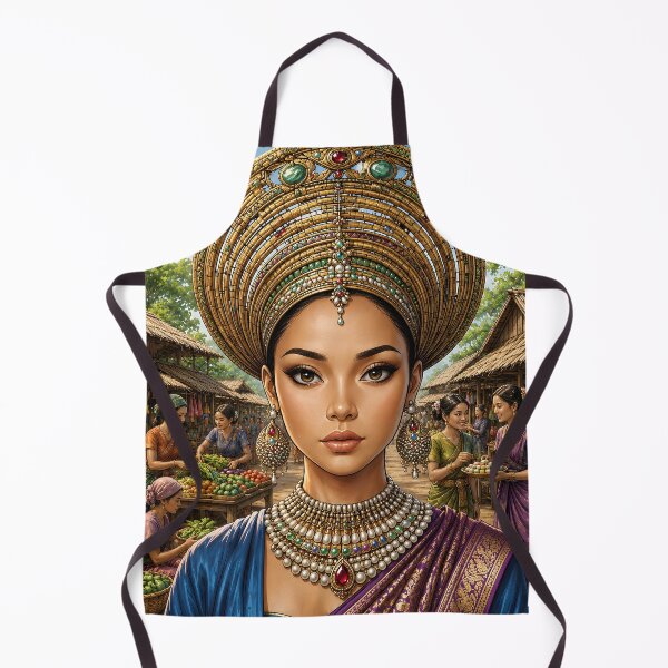 Item preview, Pretty Lady in Luxurious Traditional Attire in Local Market designed and sold by Pim-Crystal.