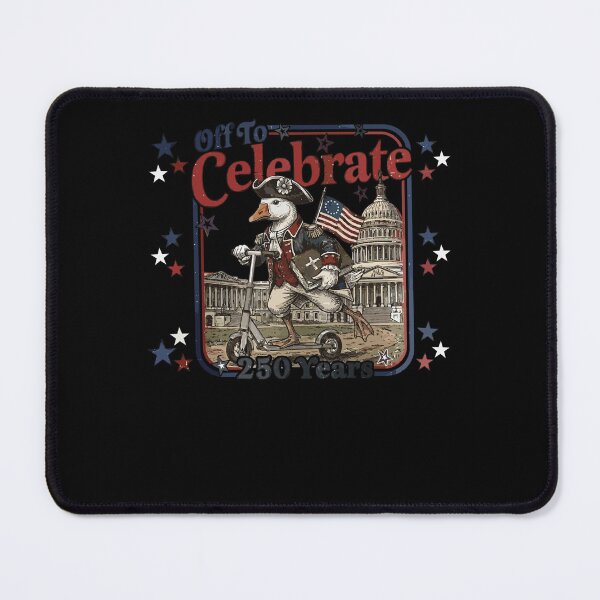 Item preview, Off To Celebrate 250 Years Patriotic Duck on Scooter Historical Design designed and sold by cerima.