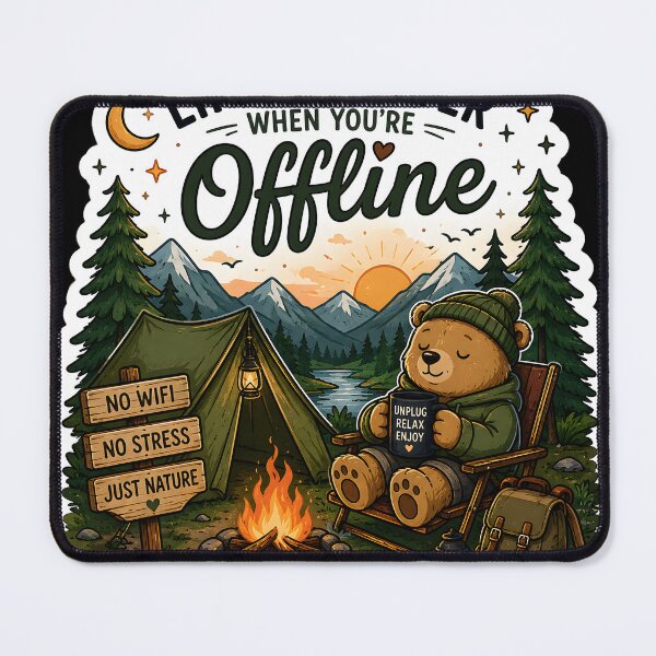 Item preview, Life Is Better When You're Offline Camping Sticker | Nature Adventure | Outdoor Lifestyle Gift designed and sold by GenZStickerHub1.