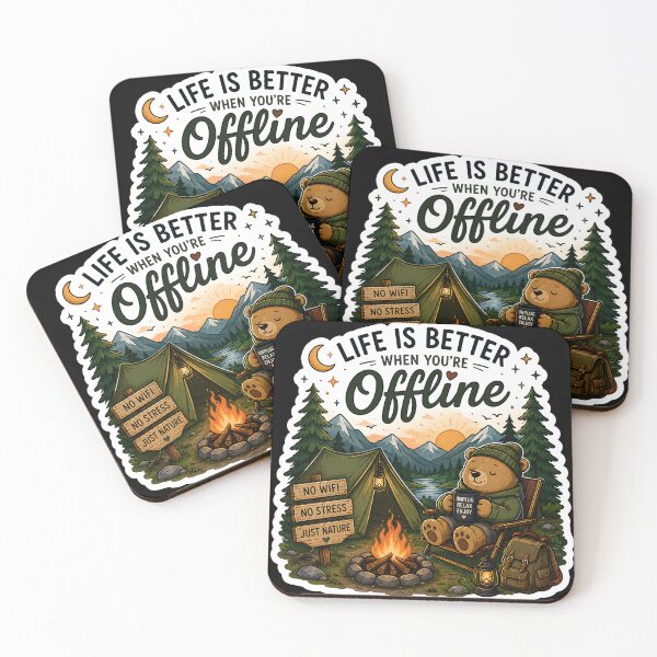 Item preview, Life Is Better When You're Offline Camping Sticker | Nature Adventure | Outdoor Lifestyle Gift designed and sold by GenZStickerHub1.