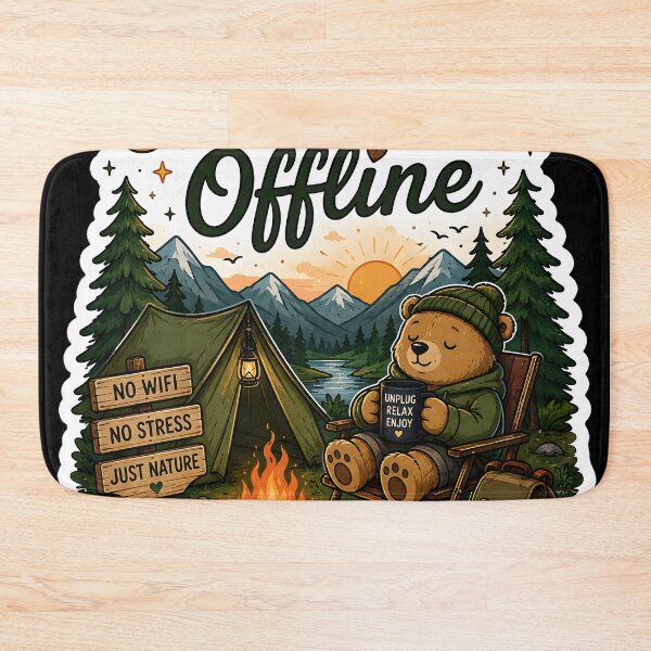 Item preview, Life Is Better When You're Offline Camping Sticker | Nature Adventure | Outdoor Lifestyle Gift designed and sold by GenZStickerHub1.