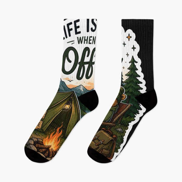 Item preview, Life Is Better When You're Offline Camping Sticker | Nature Adventure | Outdoor Lifestyle Gift designed and sold by GenZStickerHub1.