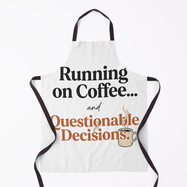 Item preview, Running on Coffee and Questionable Decisions Funny Coffee Lover Typography Shirt Gift designed and sold by softmind studio.