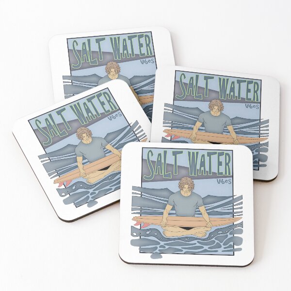 Item preview, Salt Water Vibes - Retro Surf and Meditation Art designed and sold by Alien-Theory.