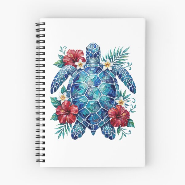 Item preview, Elegant Blue and Gold Sea Turtle Tropical Hibiscus Flowers Beach designed and sold by SOUFIANE1991.