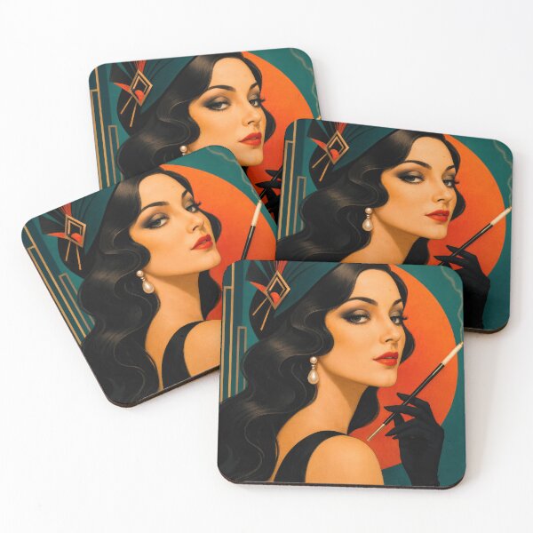 Item preview, Wall Art - Postcard - Vintage Glamour in Art Deco Style designed and sold by ForeverPrintsOK.