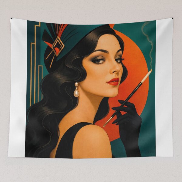 Item preview, Wall Art - Postcard - Vintage Glamour in Art Deco Style designed and sold by ForeverPrintsOK.