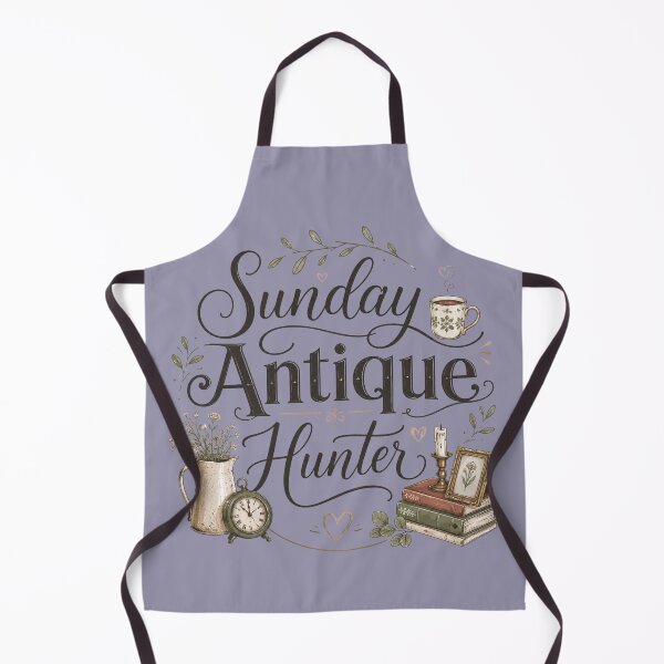 Item preview, Sunday Antique Hunter | Vintage Thrifting & Antique Lover Typography Design designed and sold by TheStephanieRome.