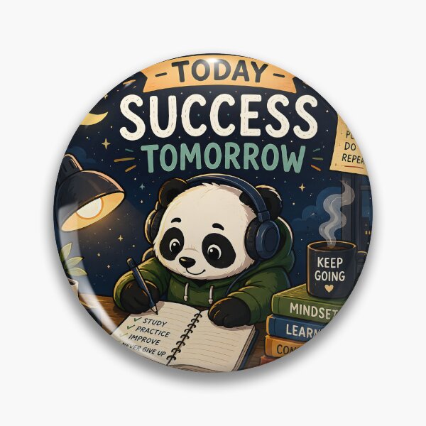 Item preview, Discipline Today Success Tomorrow Panda Sticker | Student Motivation | Productivity Gift designed and sold by GenZStickerHub1.