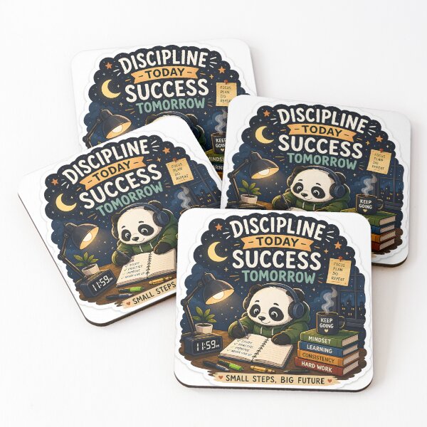 Item preview, Discipline Today Success Tomorrow Panda Sticker | Student Motivation | Productivity Gift designed and sold by GenZStickerHub1.