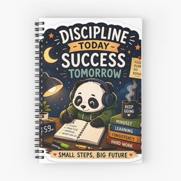 Item preview, Discipline Today Success Tomorrow Panda Sticker | Student Motivation | Productivity Gift designed and sold by GenZStickerHub1.
