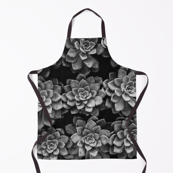 Item preview, Purple succulents and blossoms black and white floral flower photographic art print designed and sold by Astrid Arkhangelsky.