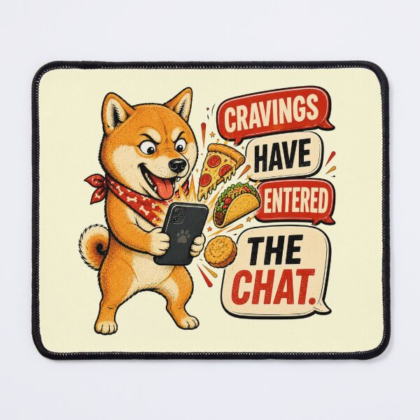 Item preview, Food Obsessed Shiba Inu Humor designed and sold by Gentlestate.