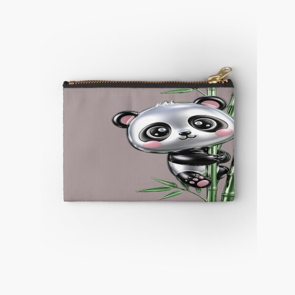 Aperçu de l'œuvre Panda Kawaii sur Bambou - Ourson Métallique Mignon créée et vendue par RAYBIL.