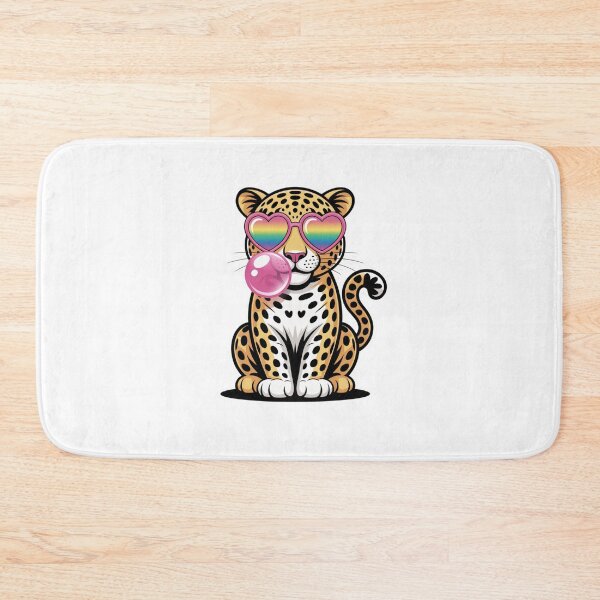 Item preview, Cute Leopard Blowing Bubble Gum Rainbow Sunglasses designed and sold by DariaOltes.