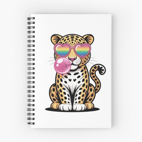 Item preview, Cute Leopard Blowing Bubble Gum Rainbow Sunglasses designed and sold by DariaOltes.