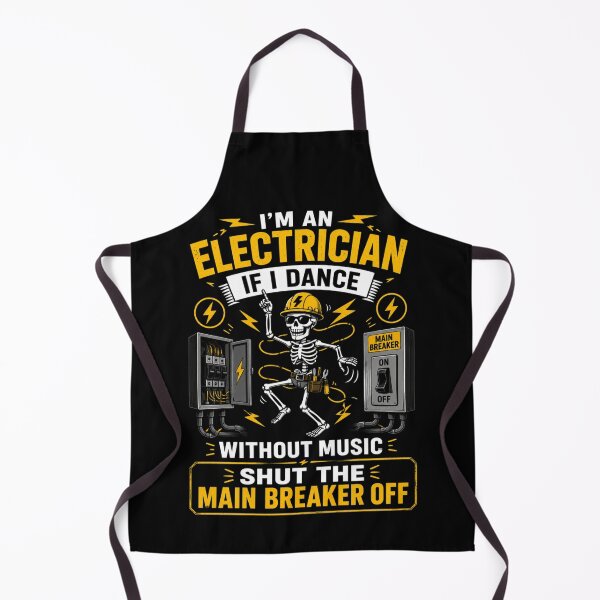 Item preview, Funny Electrician Skeleton Shirt I’m An Electrician If I Dance Without Music Shut The Main Breaker Off Electrician Humor Gift designed and sold by Doodle ⭐⭐⭐⭐⭐.