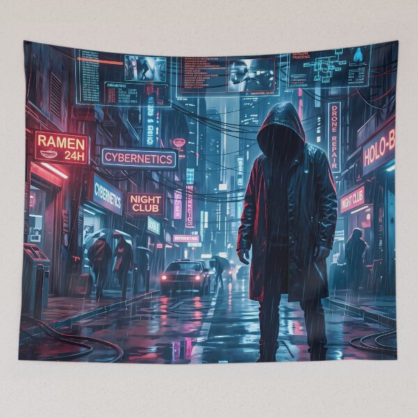 Item preview, Shadow Ninja Cyberpunk Fantasy RPG Sci Fi Art designed and sold by ART ATTACK ZONE.