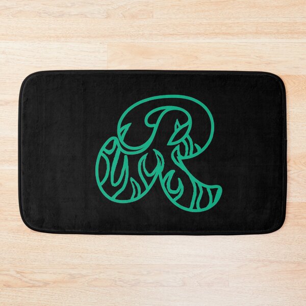 Item preview, Groovy Retro Teal Fiery Letter R Monogram designed and sold by CamilasPrints.