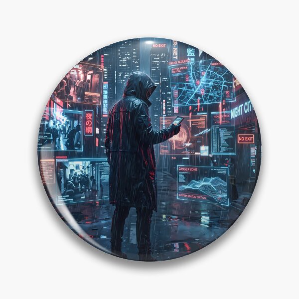 Item preview, Night Ninja Cyberpunk Fantasy RPG Sci Fi Art designed and sold by ART ATTACK ZONE.
