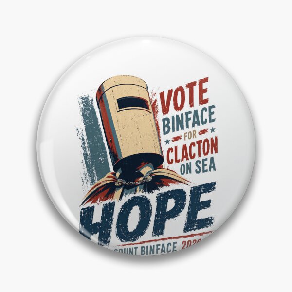 Item preview, Vote Bin Face For Clacton On Sea Hope Count Bin Face 2026 UK Election Satire Political Humor designed and sold by HumansStuck12.