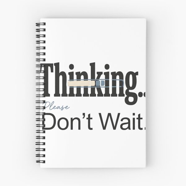 Item preview, Thinking Please Don't Wait Funny Overthinking Typography Shirt designed and sold by softmind studio.