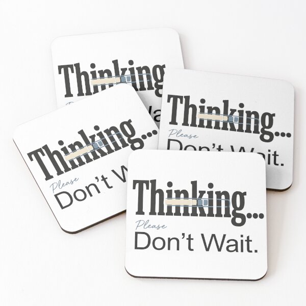 Item preview, Thinking Please Don't Wait Funny Overthinking Typography Shirt designed and sold by softmind studio.