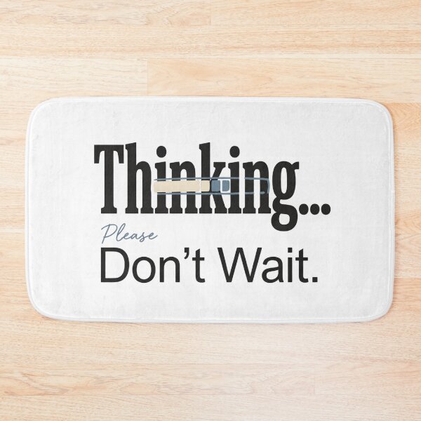 Item preview, Thinking Please Don't Wait Funny Overthinking Typography Shirt designed and sold by softmind studio.