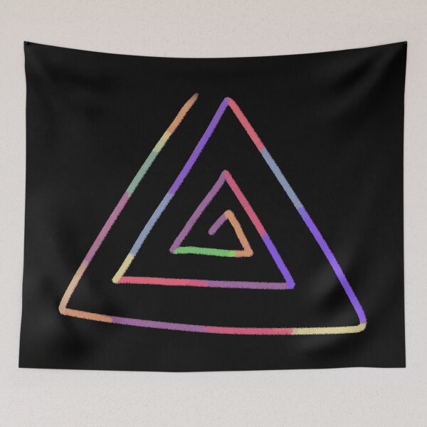 Item preview, Colorful Chalk Texture Triangle Spiral Art designed and sold by ubborn.