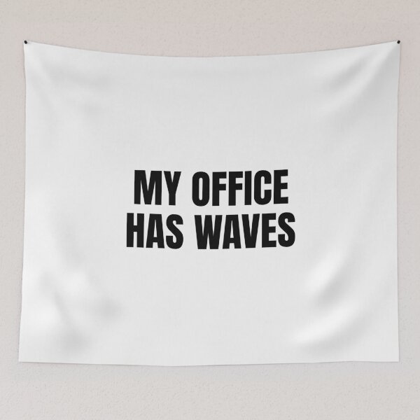 Item preview, My Office Has Waves (Black) designed and sold by ShipCrewNation.