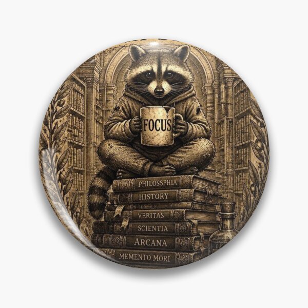 Item preview, Library Survivor Funny Raccoon Student Design designed and sold by thoughtswear.