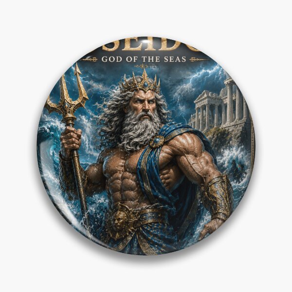 Item preview, Poseidon God of the Seas | Greek Mythology Trident | Ocean King Collectible Poster | Greek Gods Collection #02 | Slay The Time designed and sold by SLAYTHESPACE.