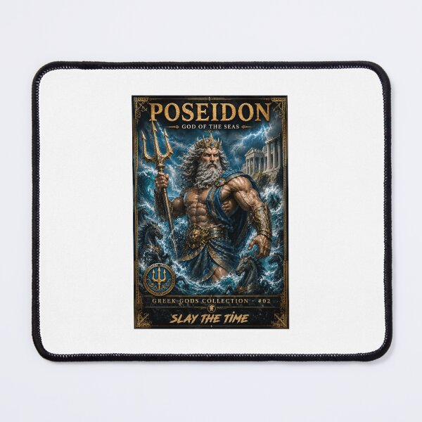 Item preview, Poseidon God of the Seas | Greek Mythology Trident | Ocean King Collectible Poster | Greek Gods Collection #02 | Slay The Time designed and sold by SLAYTHESPACE.