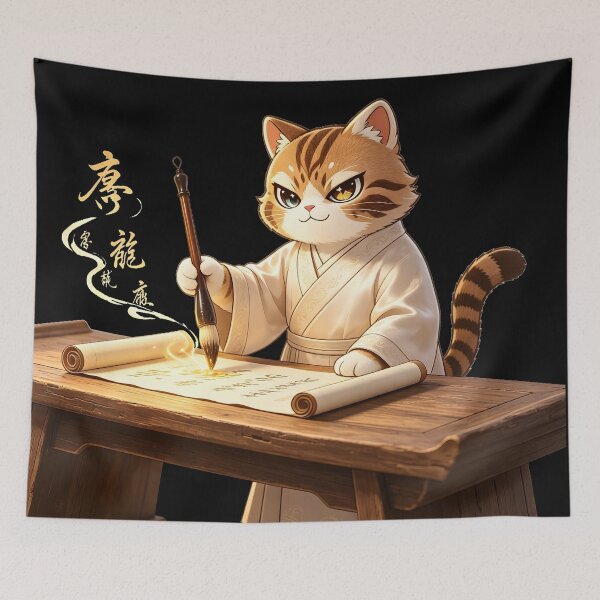 Item preview, The Ink Master - Felis Nigripes Artistic Calligrapher designed and sold by ABYSSLAB.
