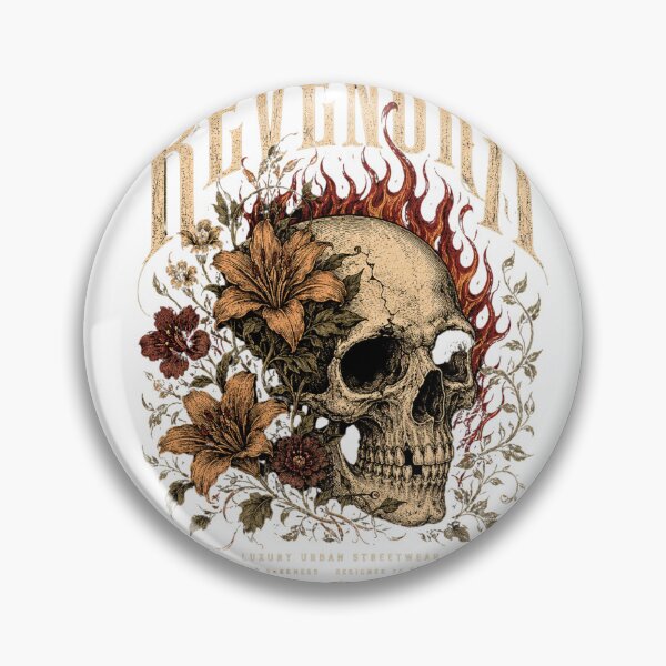 Item preview, Revenora – Botanical Inferno Skull designed and sold by Luv-It.