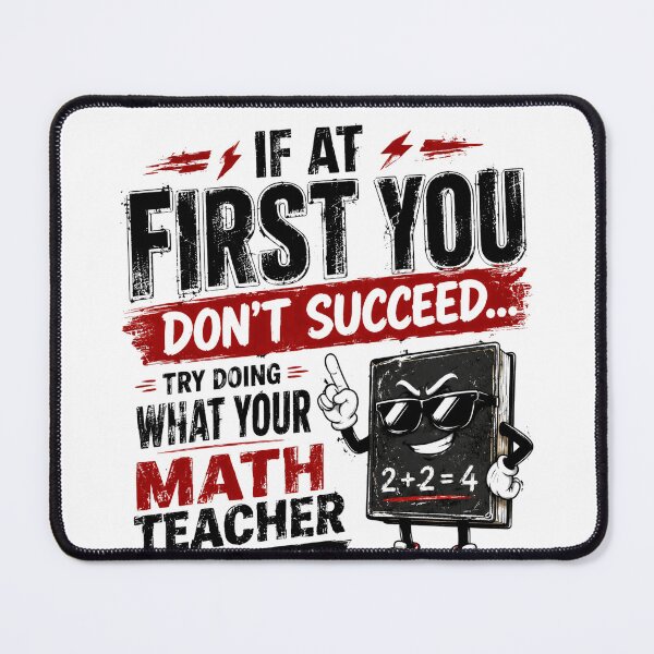 Item preview, If At First You Don't Succeed... Try Doing What Your Math Teacher Told You To Do The First Time. Funny Math Teacher Student Education designed and sold by HumansStuck12.