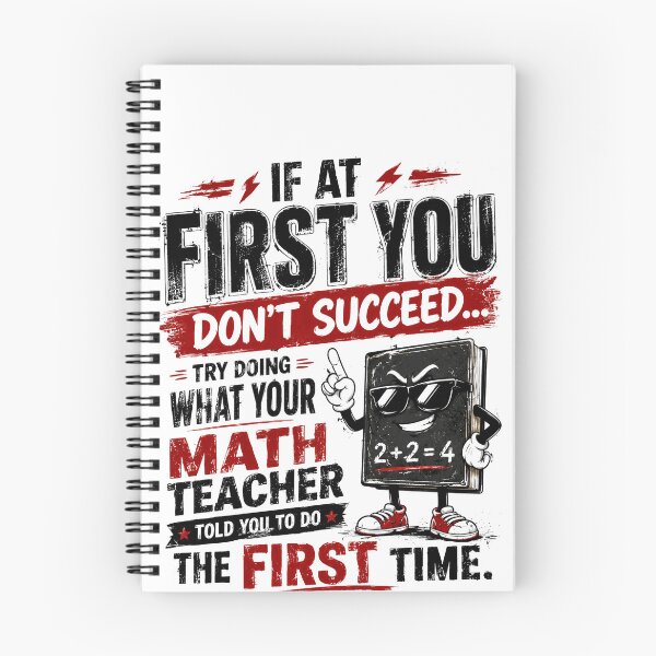 Item preview, If At First You Don't Succeed... Try Doing What Your Math Teacher Told You To Do The First Time. Funny Math Teacher Student Education designed and sold by HumansStuck12.