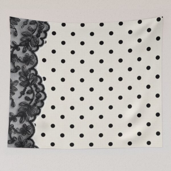 Item preview, Polka Dots and Milky Lace Elegant Pattern designed and sold by GenZINISH.
