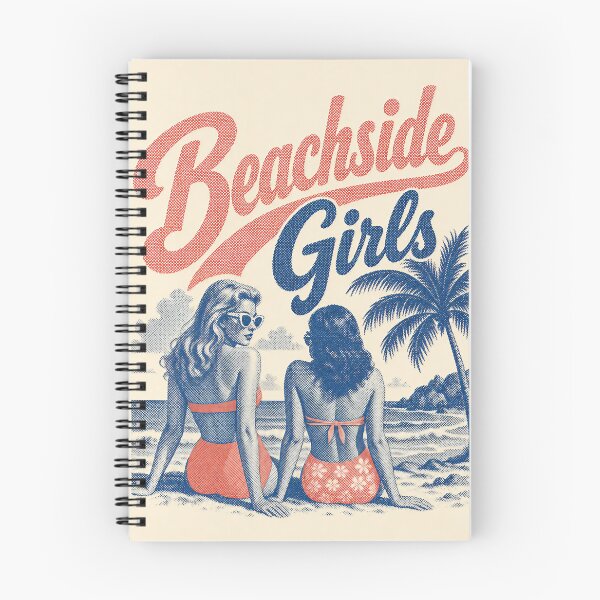 Item preview, Beachside Girls – Retro Halftone Beach Typography Design designed and sold by Jandedan.