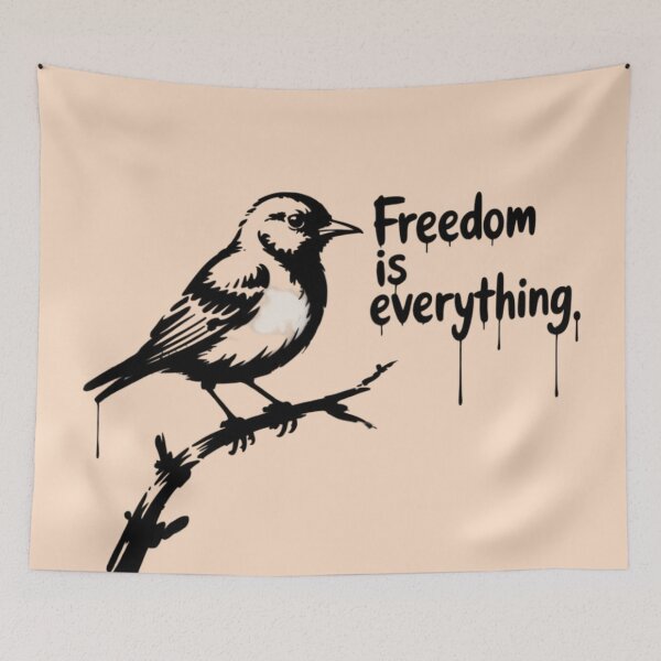 Item preview, Banksy bird - freedom is everything designed and sold by 123ks.