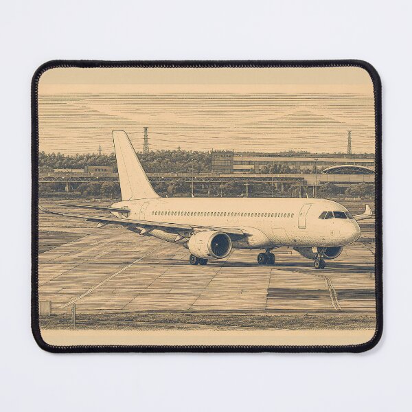 Item preview, Vintage Engraving Style Passenger Jet Taxiing Illustration designed and sold by EMaviation_.