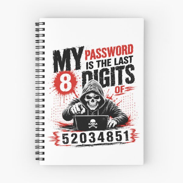 Item preview, My Password Is The Last 8 Digits Of 52034851 Cybersecurity Hacker Programmer Tech Humor designed and sold by HumansStuck12.