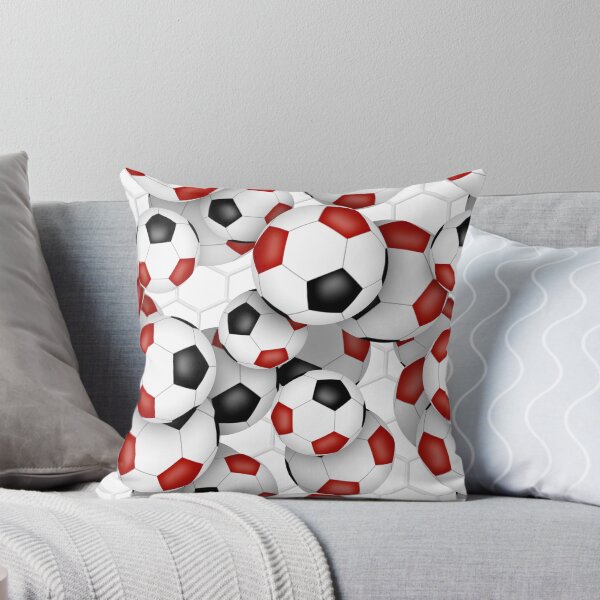 Item preview, Soccer balls with goal netting accent pattern - red & black designed and sold by katzdzynes.